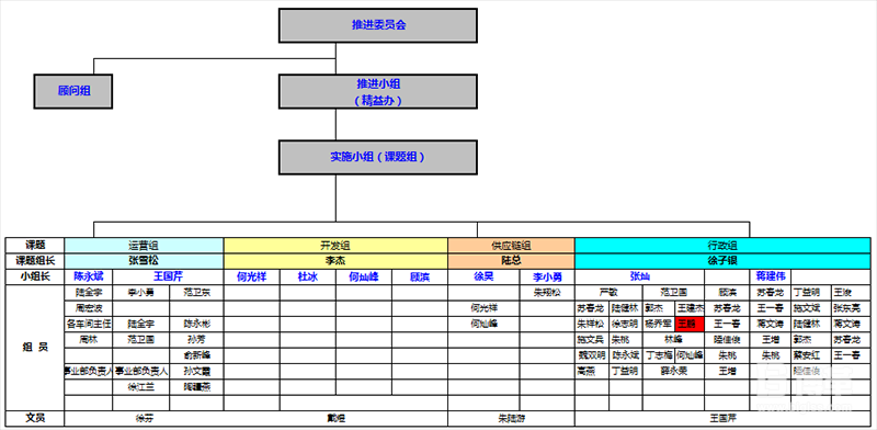 CIP項目組組織架構